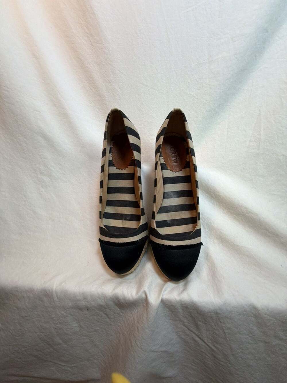 J.Crew Women's Striped Espadrille Wedge Heels Size 8